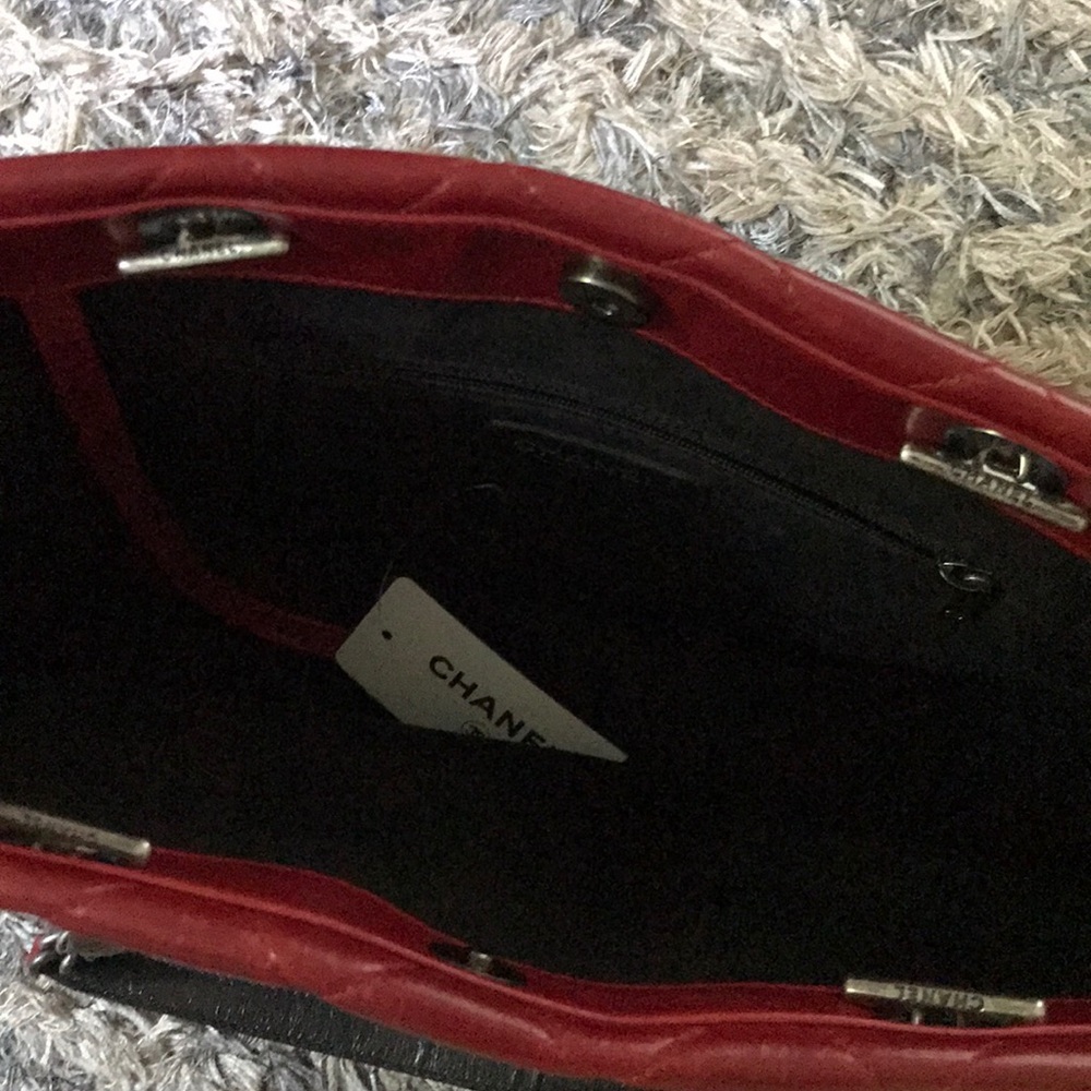Chanel Red Leather Bag L 10.5” x W 4” x H 8.5” - Picture 7 of 7